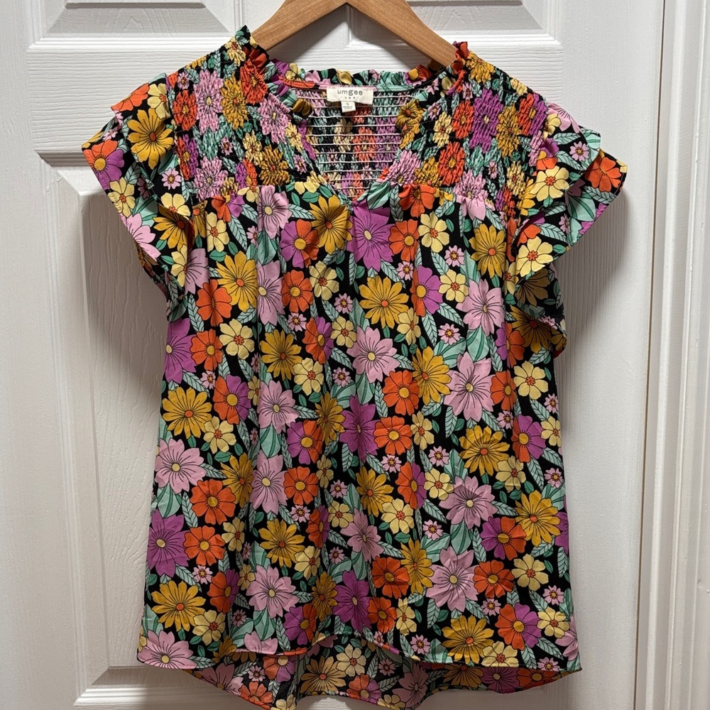 Umgee Multicolor Floral Blouse